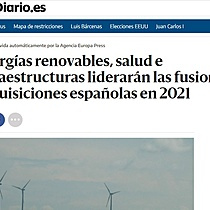 Energas renovables, salud e infraestructuras liderarn las fusiones y adquisiciones espaolas en 2021